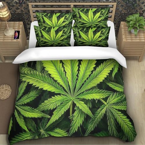 Housse de couette cactus anti-allergie parure de lit microfibre à zip - 5