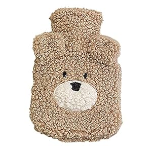 EESLL Hot Water Fles met Leuke Bear Pluche Cover,Siliconen Hot Water Fles, Hot Water Bag, Hand Warmer, Water Vulling Bag…
