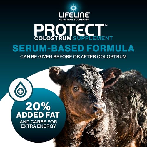Image of ANNUSO LIFELINE Protect Colostrum Supplement for Calves, 1lb Bag - 50g Globulin Protein per Feeding - 20% Added Fat and Carbohydrates - Immune and Energy Support for Newborn Calves