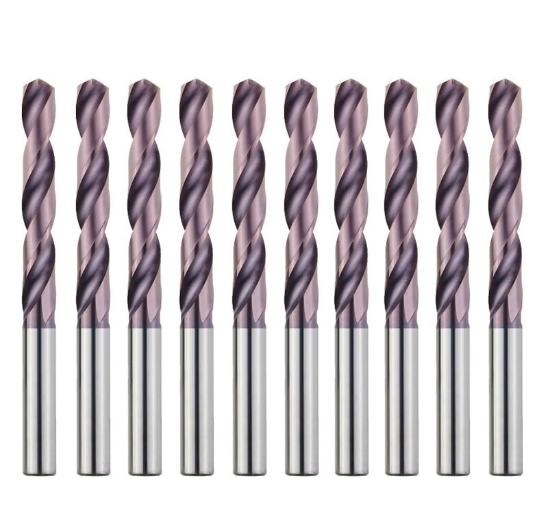 Brocas helicoidales, broca for metal, 10 piezas 1 mm-6 mm x 60 HRC65 Juego de brocas carburo sólido, helicoidal flauta espiral for herramienta aleación dura acero inoxidable(4.8mm 10pcs)