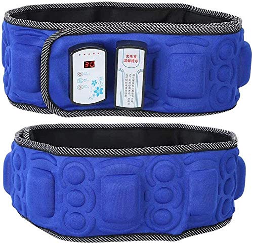 WLOWS Cinturón Adelgazante Inalámbrico para Cuerpo, Entrenador Vibración Eléctrica para Cintura Cintura Adelgazante para Sauna con Masaje Magnético Y Calefacción
