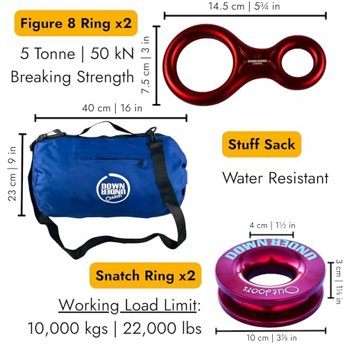 Image of DOWN UNDER OUTDOORS Deer Drag Game /Log /4x4 Recovery Kit, 650 ft of 9 /32 inch