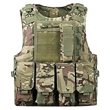 Sistema MOLLE MODULAR: equipado con un diseño multifuncional de cintas molle, ofrece opciones de accesorio versátiles para bolsas, fundas y equipo, lo que le permite personalizar el almacenamiento en función de las necesidades de su misión, ya sea para capacitar, caza o uso.