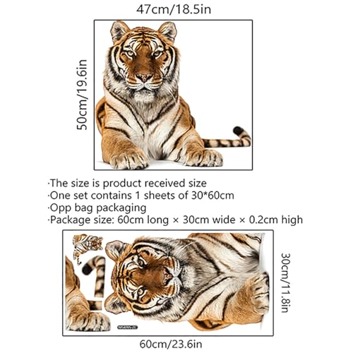 Vinilos decorativos removibles tigre 3D para niños miniatura 2