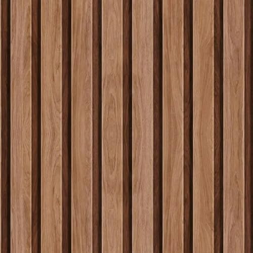 Papel De Parede Autocolante Adesivo Lavavel 3d (Madeira Ripado Louro Freijo)