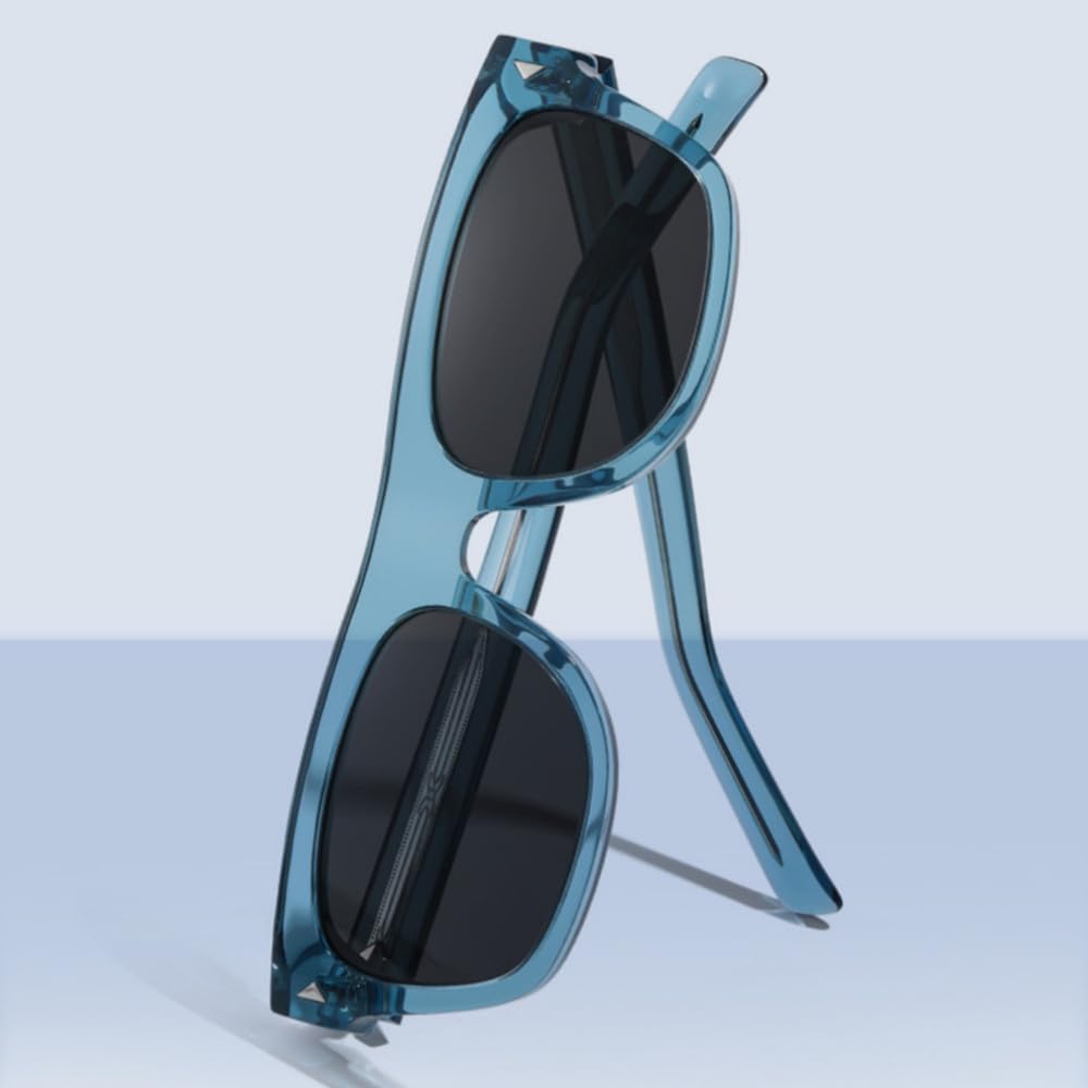 Occhiali da sole casual alla moda in acetato con montatura grande polarizzata per uomo e donna