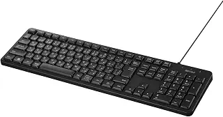 バッファロー キーボード 有線 静音 USB Type-A 109キー 日本語配列 ブラック BSKBU345BK