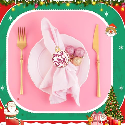 Ronds de serviette de Noël multicolores d'exception pour une table raffinée - 7