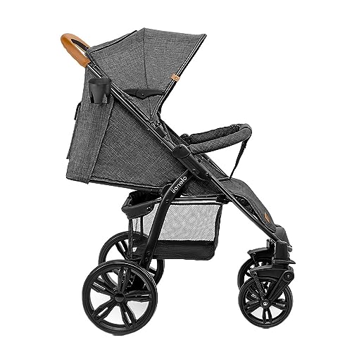 2. Bild von LIONELO Annet Buggy bis 22 kg mit Liegefunktion, Kinderwagen klein zusammenklappbar mit Zubehör, Eva-Schaum-Räder, Moskitonetz, Fußdecke Getränkehalter, Korb