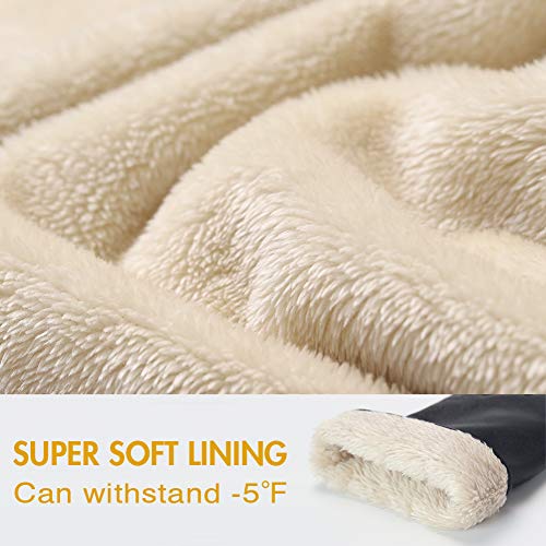 Image of Air Curvey Winter Touch Screen Leather Gloves Womens Driving Glove Warm Lining