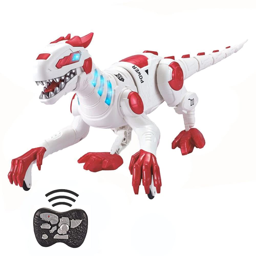 Buy 2.4Ghz Remote Control Dinosaur Toys LED Light Up Walking & Roaring