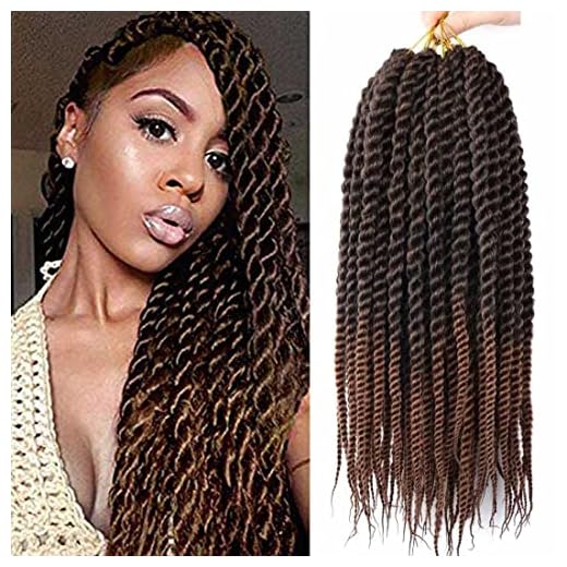 7 Pack Havana Twist Crochet Hair 18 Inch Senegalese Twist Crochet Braids Hair Synthetic Braiding Hair Extensions for Black Women (18inch, T30)…