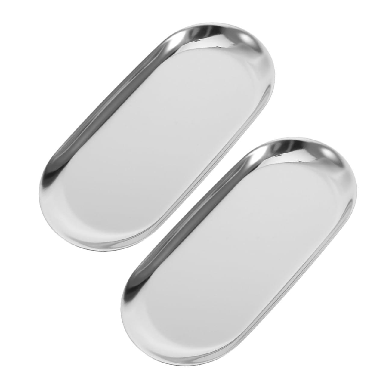 ABOOFAN Small Stainless Steel Tip Trays 2-Piece Set for Efficient Service in Cafes Bars Shops