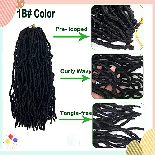 Short-Faux-Locs-Crochet-Hair-14-Inch-Soft-Locs-8-Packs-Natural-Black-Pre-Looped-Crochet-Hair-New-Soft-Faux-Locs-Curly-Hair-Extension-Goddess-Locs-Crochet-Hair-for-Women-8-Packs-1B