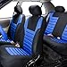 FH Group Car Seat Covers Full Set 3D Air Mesh - Universal Fit, Automotive Seat Covers,Low Back Seat Cover,Airbag Compatible,Split Bench Rear Seat,Washable Car Seat Cover for SUV,Sedan Blue