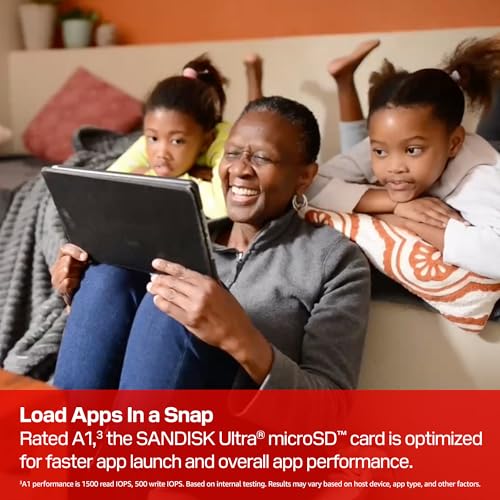 Image of SANDISK 128GB Ultra microSD UHS-I Card - Up to 195MB /s Read Speed, Full HD Video, V10, U1, C10, A5 - SDSQUJQ-128G-GZ6MA [New Version]