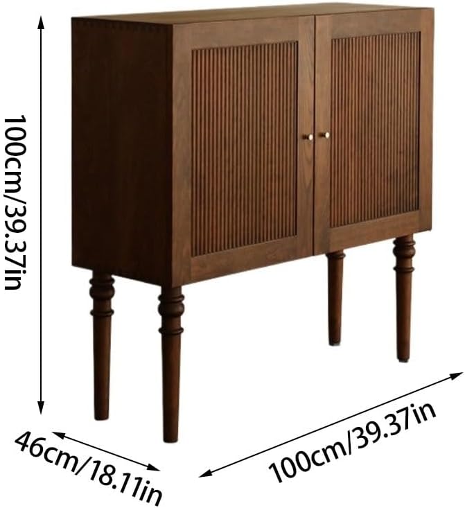 Bufetera Wooden Buffet Cabinet Solid Wood Sideboard Living Room Decorative Cabinet Suitable for Kitchen, Dining Room, Etc. Aparadores Para Comedor, 100*46*100cm