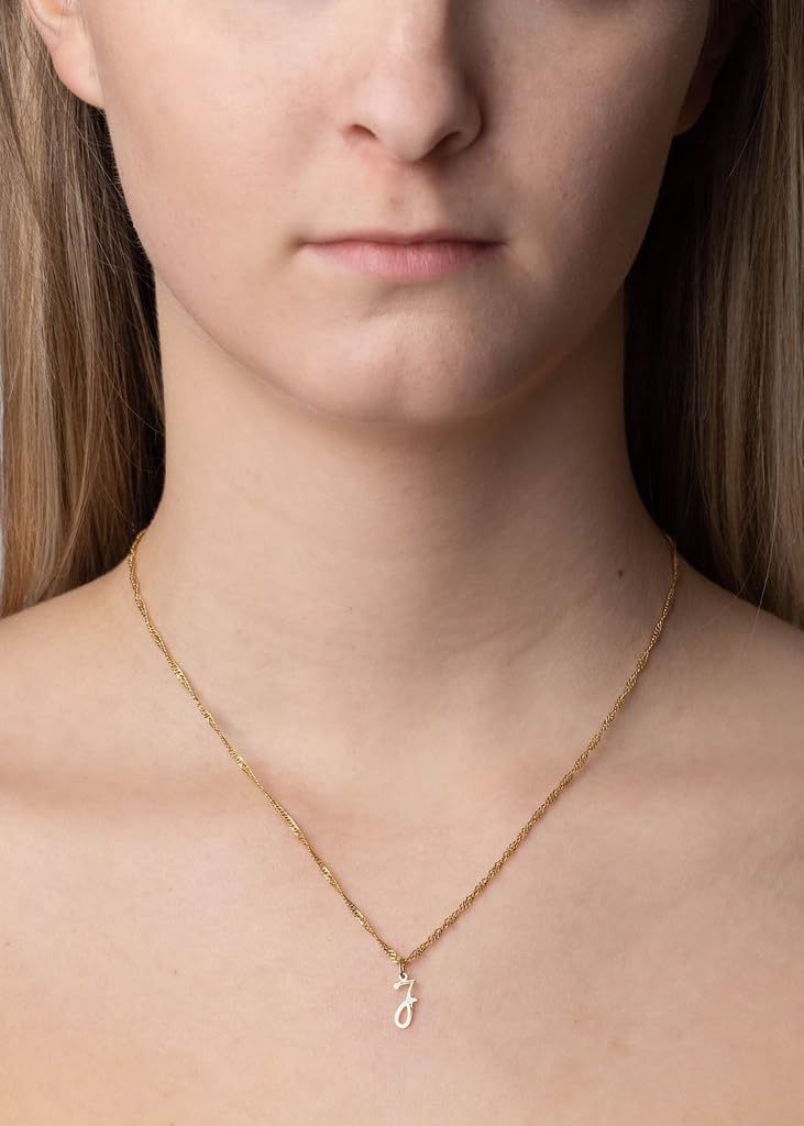 SILVEGO Unisex Anhänger Buchstabe J Gelbgold 14 Karat 585