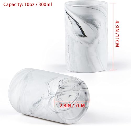 Miniatura 3 de Vaso de baño, soporte de cerámica para cepillo de dientes para enjuague bucal, pasta de dientes, bolígrafo, cepillo de maquillaje, organizador de