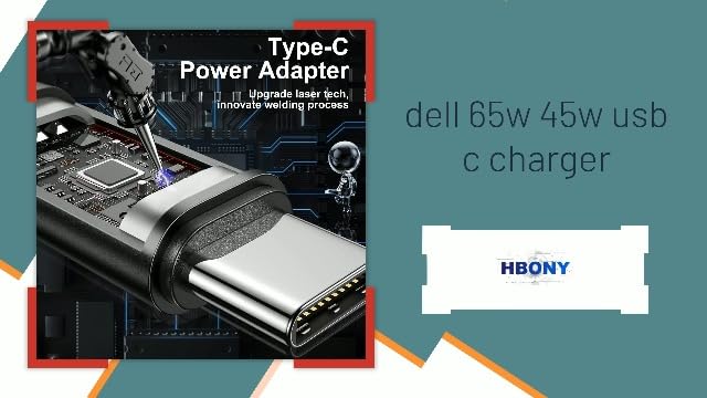 65W Type C USB C Laptop Charger Compatible with Dell Latitude Computer