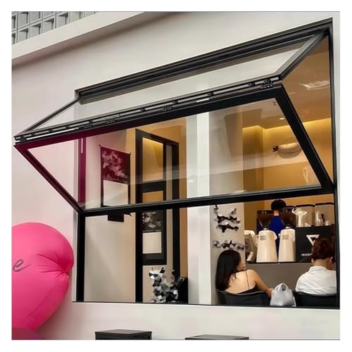 Ventana plegable para servir de aluminio para casa móvil con montaje empotrado