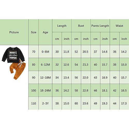 YINGISFITM Toddler Baby Boy Pants Set Crewneck Sweatshirt Long Sleeve Shirt And Pocket Pants Fall Winter Clothes Outfit Set (mamas little pumpkin, 18-24 Months) - Thumbnail 6