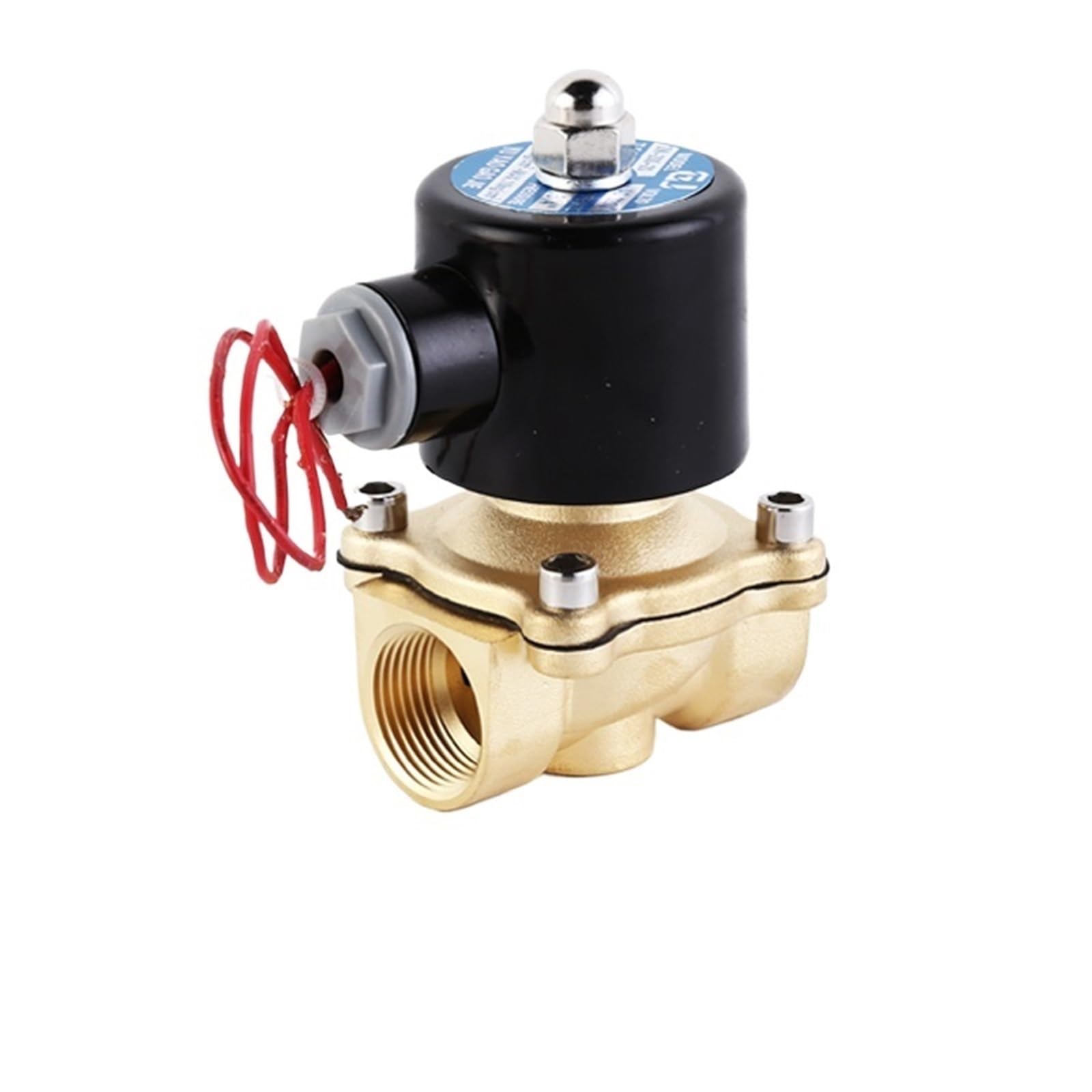 PXQCHAVLN 3/4" 12V Water Solenoid Valve Normally Closed Brass DN20 220V 24V 110V Solenoid Valve(NPT-220VAC-VITON-SEAL)
