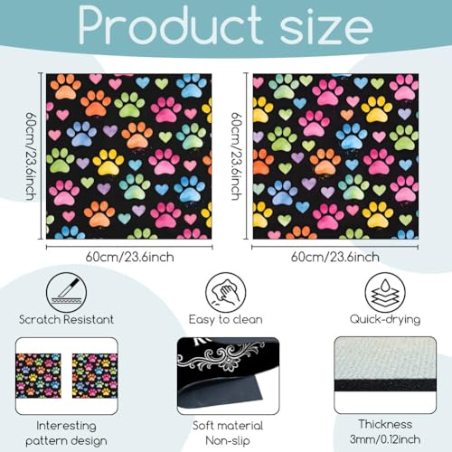 Tapis de protection pour lave-linge housse sèche-linge motif chat