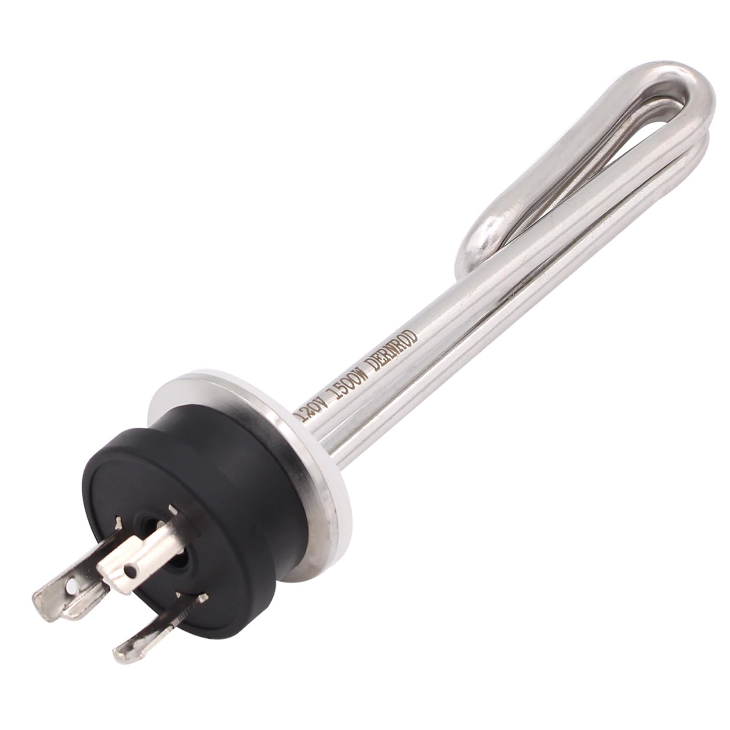 DERNORD 120V 1500W Three Clamp Folding Heating Element Stainless Steel Dip Kettle with 3 Wire Electric Locking Plug (1.5 Inch Three Clamp)