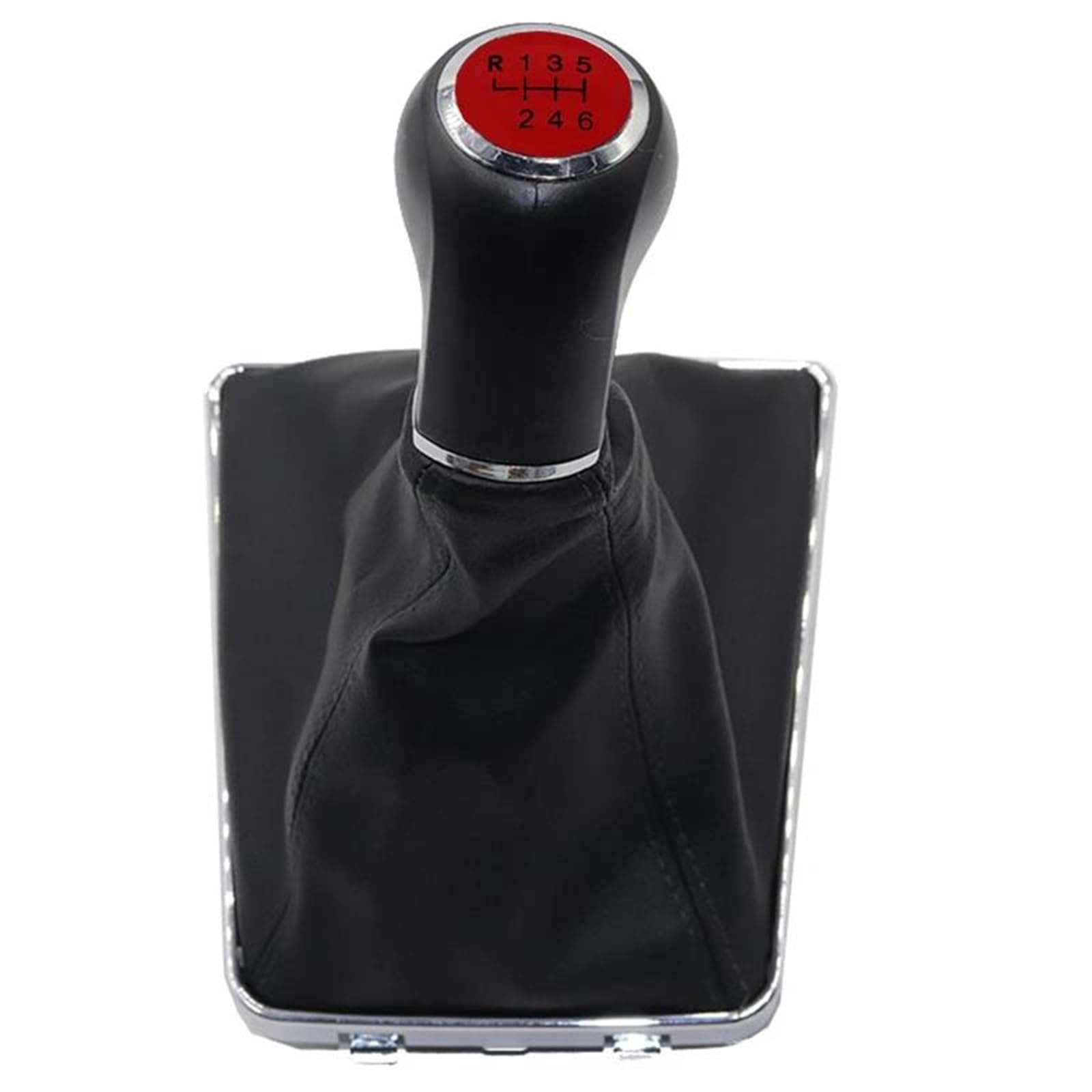 Fhuwaz One Color Car Gear Knob For Vauxhall Astra H 1.6 2004-2010 Gearbox Gaiter Stick Boot Jacket Handles Gear Shift Knob Lever Shifter 5 Speed(R123456 Black2)