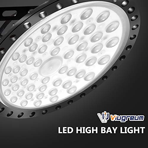 Viugreum 200W Ufo Led High Bay Light, 20000Lm 6500K Daylight White Led Shop Lights For Workshop, Ip65 Waterproof Commercial Warehouse Garage Factory Barn Lighting Fixture, 800W Hid/Hps Equivalent #TOP5