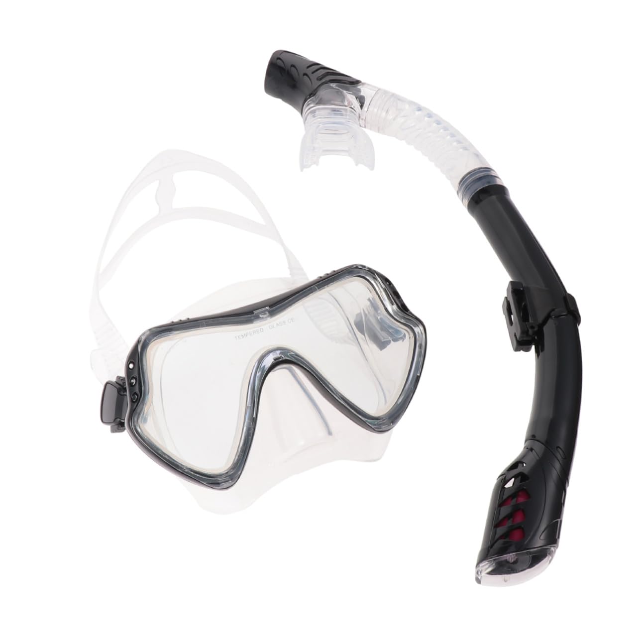 Masque de plongée avec valve d'évacuation unidirectionnelle et tuba souple - 8