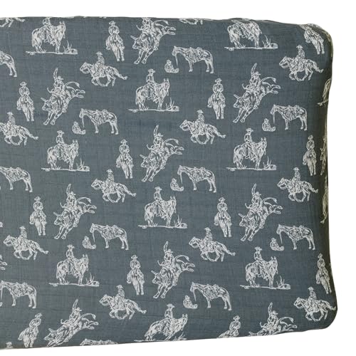 Image of Mebie Baby Changing Pad, Wild West, 100% Muslin Cotton Changing Table Pad Cover for Baby Boy and Girl, Designer Nursery Decor Covers, Diaper Changing Pad Cover for Changing Station