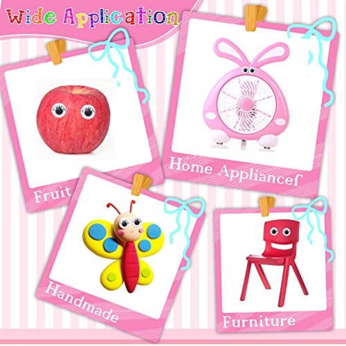 Toaob 200Pcs Black Wiggle Googly Eyes Self Adhesive With Eyelashes Round 8Mm 10Mm 12Mm 15Mm 20Mm Plastic Sticker Eyes For Diy Crafts Scrapbooking Decoration #TOP3