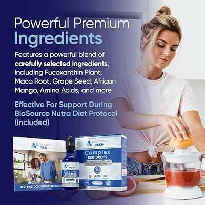 BioSource Labs Complex Diet Drops Best Natural Drops for Men and Women (1 Bottle, 2 fl oz) - 30 Day Supply