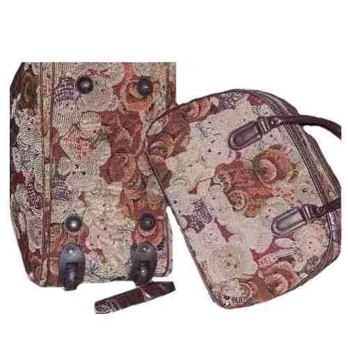 Kit Conjunto Mala De Viagem Com Rodinhas E Mala De Mão - Ursinho Crú