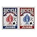Bicycle Jumbo Index Playing Cards , 2 Pack Large Print Poker Size Deck of Cards for Easy Reading, Family Card Games, and Casino Play