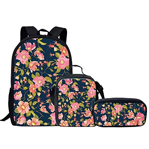 Sac à livres avec fermeture éclair motif drapeau américain pour écoliers et boîte repas