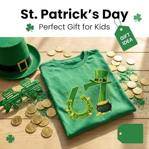 Image of Kids St. Patrick's Day Shirt Boys and Girls Green T-Shirt Clothing 4-12 Years