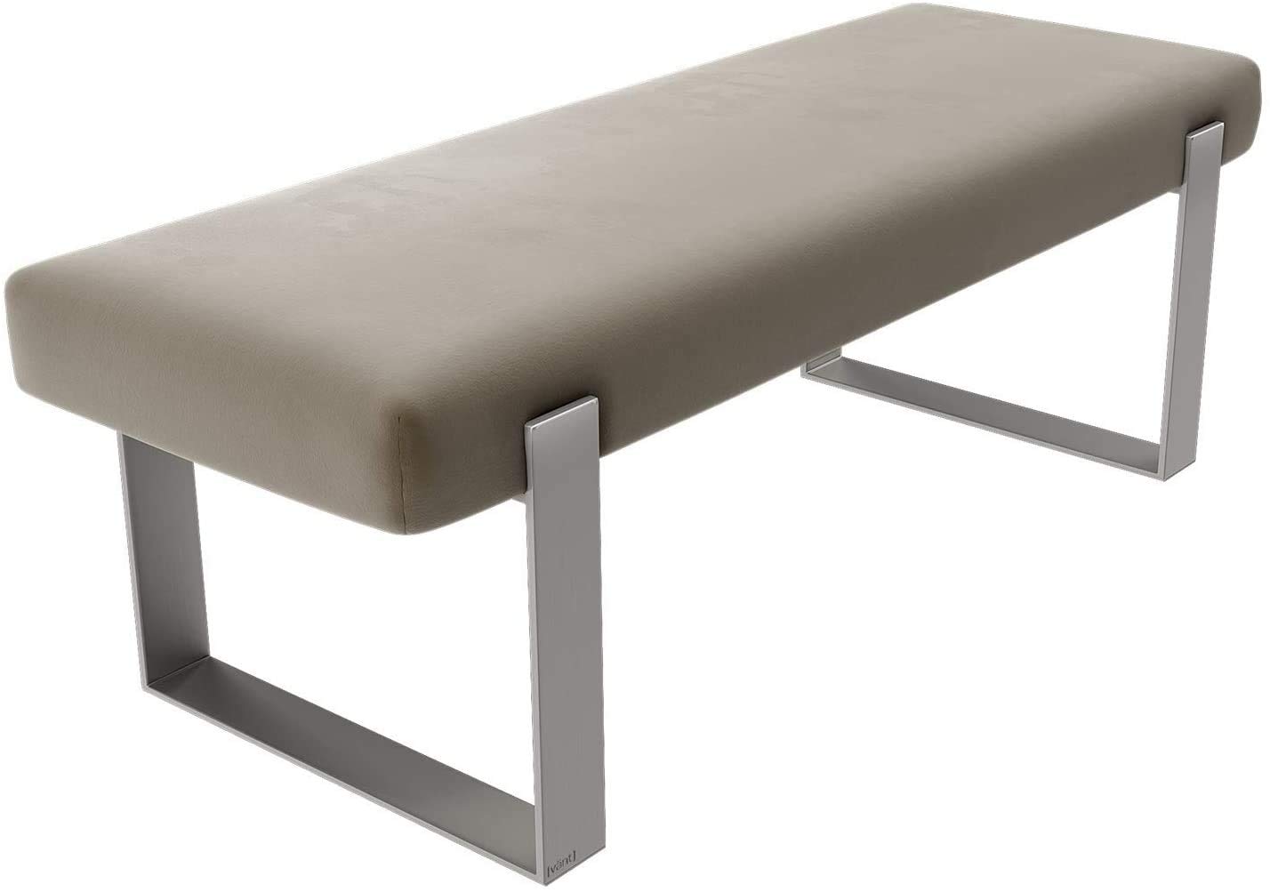 VANT Imbottito Camera da Letto Panca - Soggiorno & Sala Ottomano -158 kg Peso Capacità (Velluto Sabbia Tempesta)