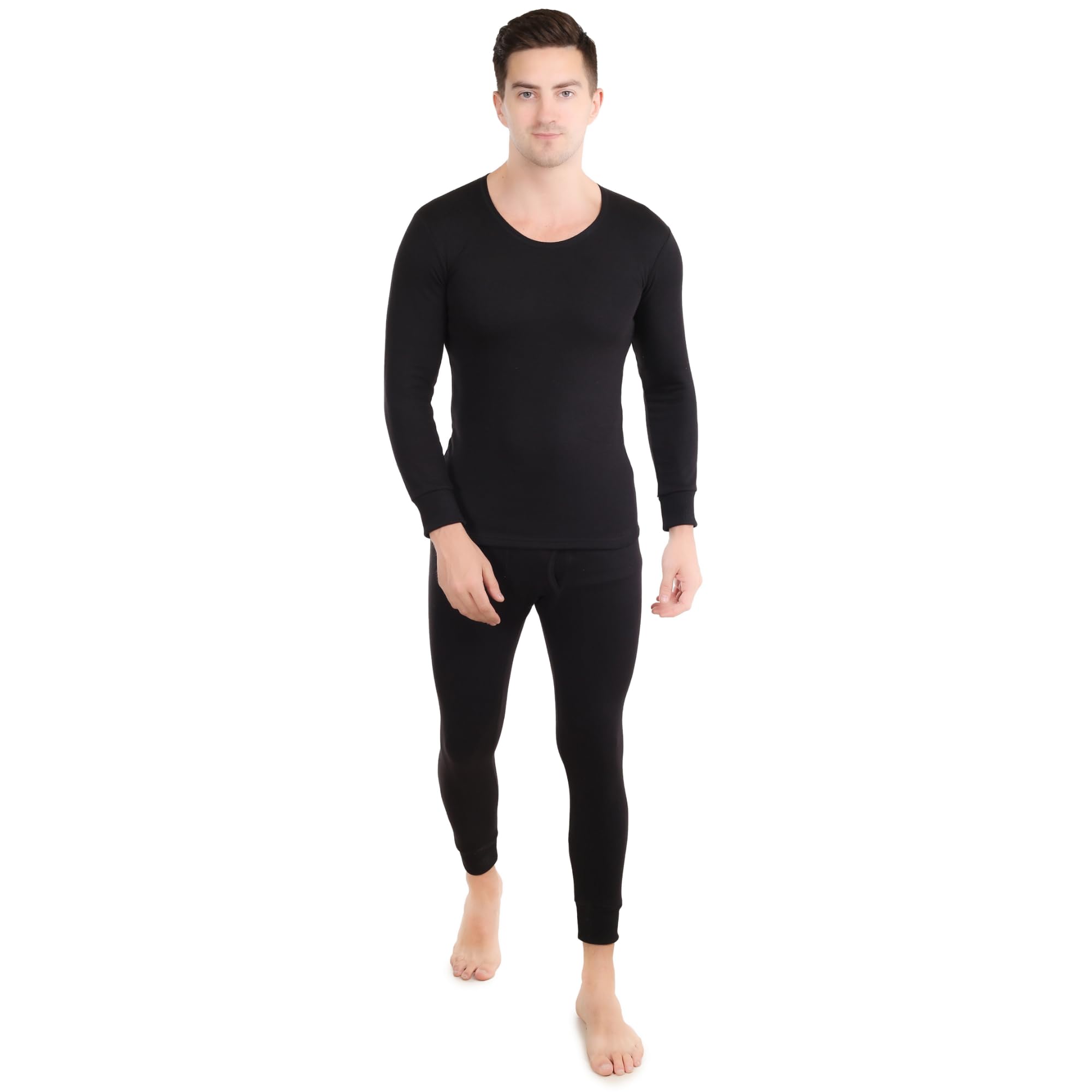 yuneek Heatmaxx Men's Round Neck Full Sleeve Skin Friendly Winter Wear Thermal Set-picture-17