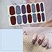 6 Sheets Full Nail Wraps Art Polish Stickers Decal Strips Adhesive False Nail Design Manicure Set With 1Pc Nail Buffers Files For Women Girls