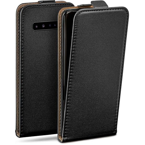 Housse à clapet Samsung S10 5G en simili cuir noir pour protection intégrale