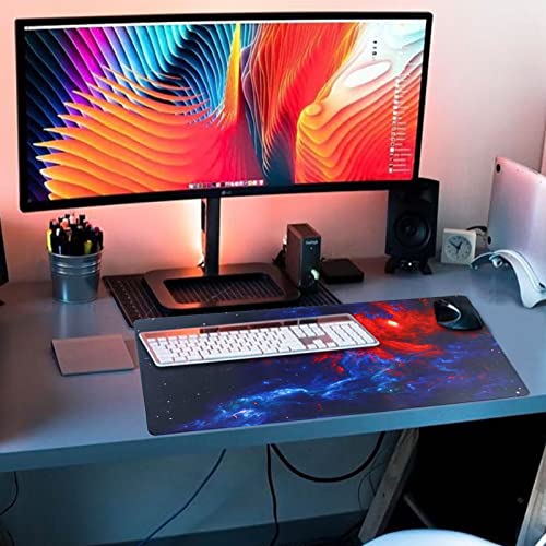Image of Large Gaming Mouse Pad with Stitched Edges,[27.5x11.8In] Extended Mouse Pad with Non-Slip Natural Rubber Base for Gamer /Desktop /Office /Home (70x30 Anying)