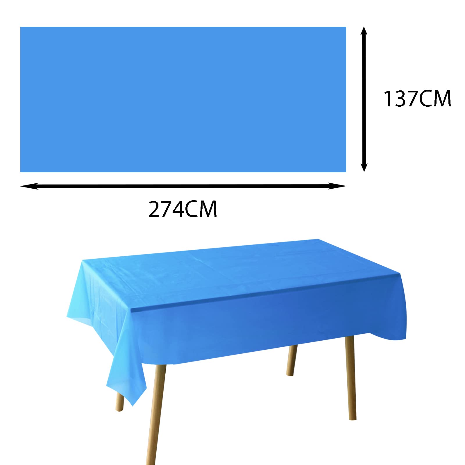 3 Tovaglie Rettangolari Per Feste Viola - 137x274 Cm, Poliestere Impermeabile, Per Natale E Compleanni - Foto 2