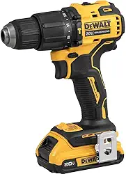 DEWALT Parafusadeira e Furadeira de Impacto 1/2Pol. (13mm) 20V MAX* Ion-Litio ATOMIC com Motor Brushless VVR 2 Baterias 2.0Ah Carregador Bivolt e Bolsa DCD709D2