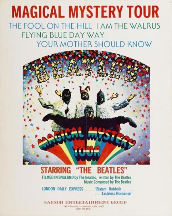 The Beatles Magical Mystery Tour ポスター Amazon.com: Magical Mystery Tour Movie Poster (11 x 17): Posters