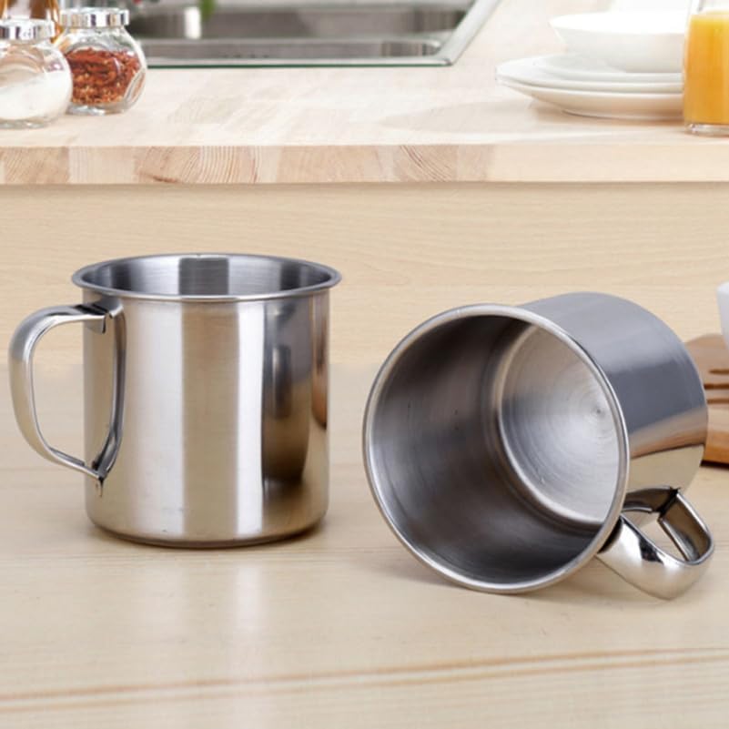 PRETYZOOM Stainless Steel Camping Mug Portable Small Water Cup for Kids Kindergarten Students Spill-Resistant Drinking Cup 2.55X2.55X2.16In - Image 5