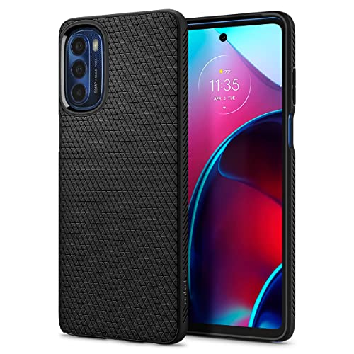 Image of Spigen Liquid Air Designed for Moto G Stylus 2022 Case - Matte Black