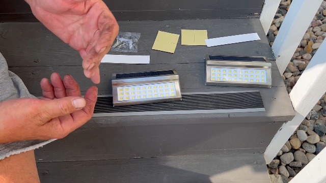 Amazon.com: DBF 30 luces LED solares para exteriores, paquete de 6